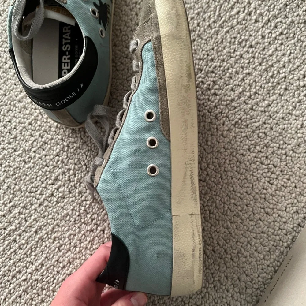 Golden Goose Men's Super Star Palm Tree-Print Canvas Low-Top Sneakers - NWOT - Picture 6 of 8